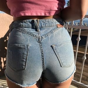 High-Waisted Jean Shorts